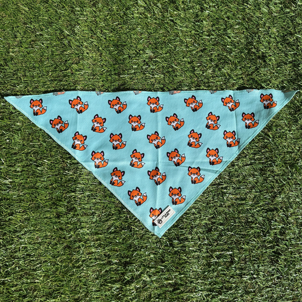 Hondenbandana blauw met vosjes - Fur & Fox