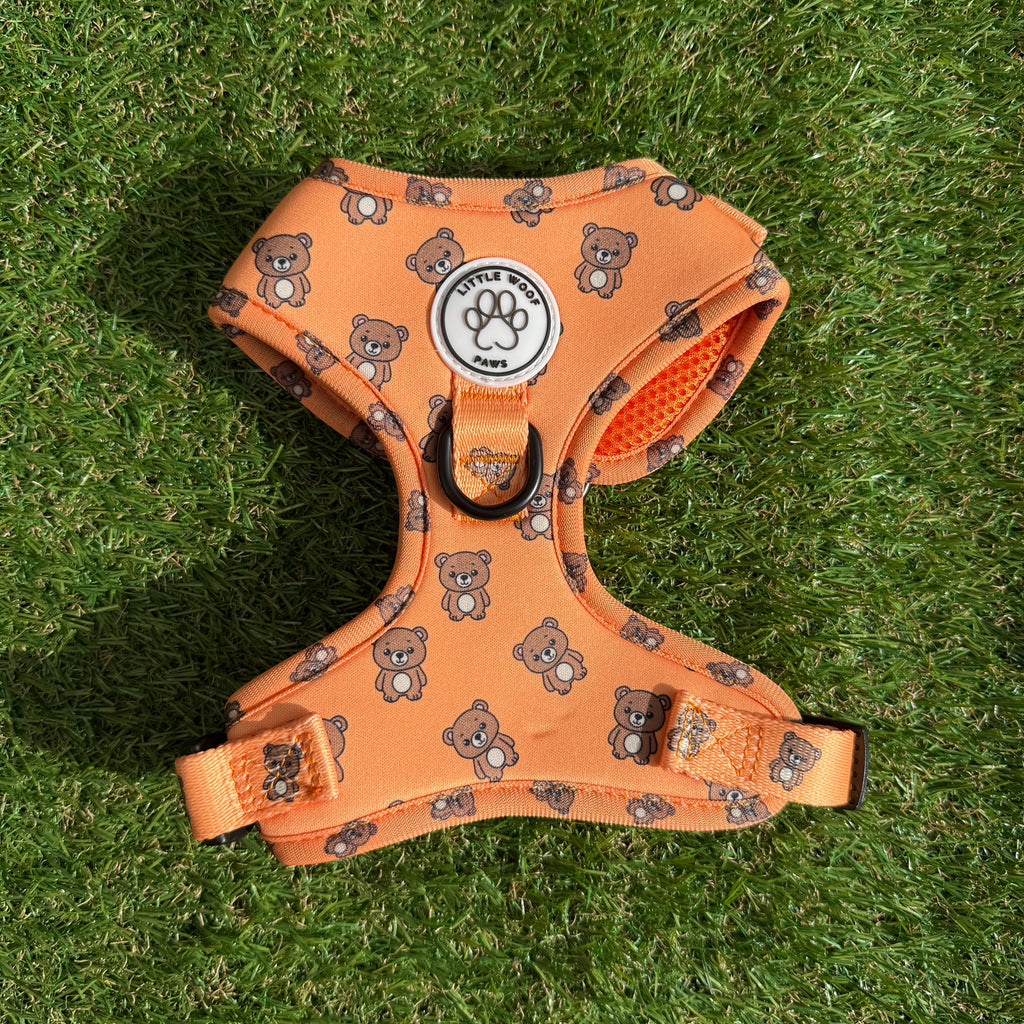 Hondentuigje oranje met beertjes - Bark & Bear