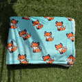 Blue dog blanket with foxes - Fur & Fox